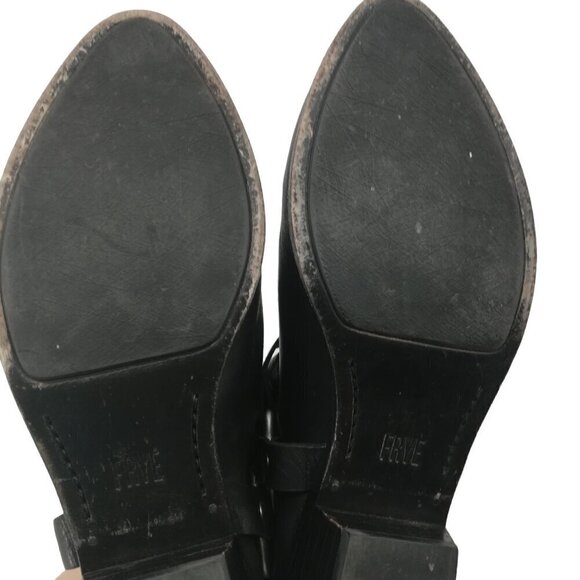 Frye Ray Harness Biker Motorcycle Boots Bootie Size 6.5 Black Leather Classic - Picture 11 of 13